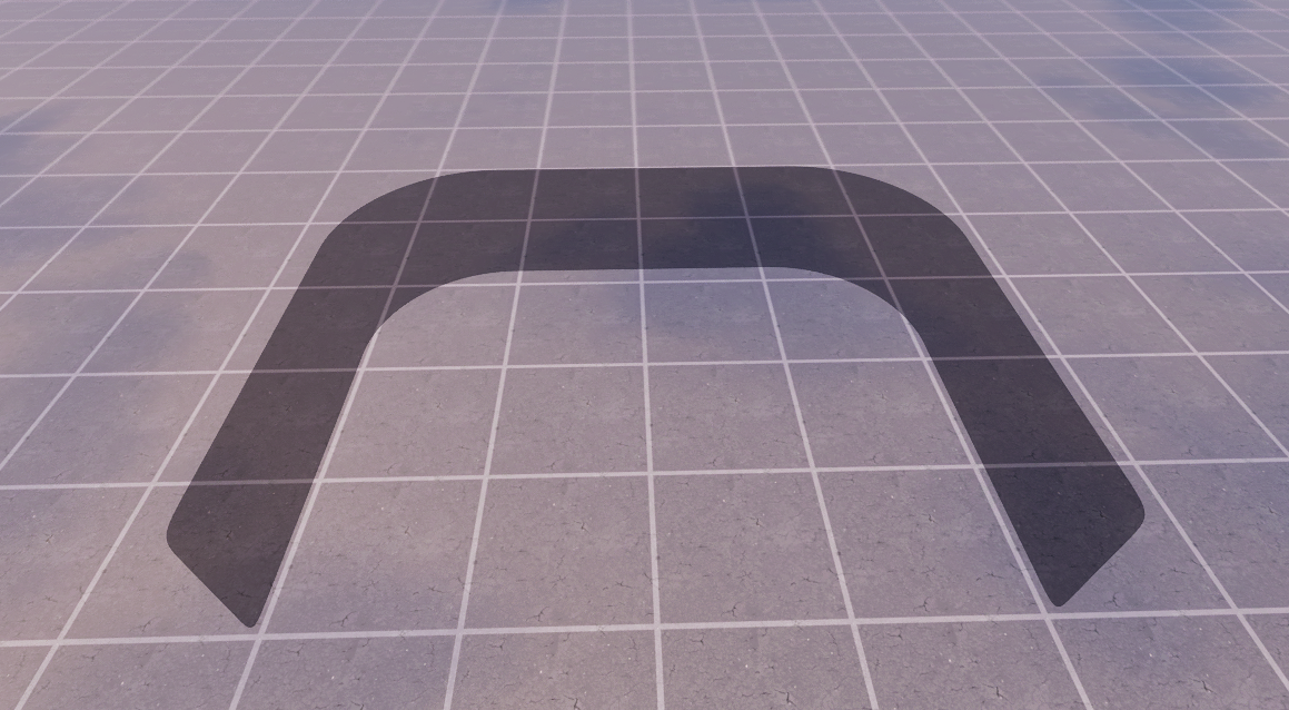 Curved wall - 3D model